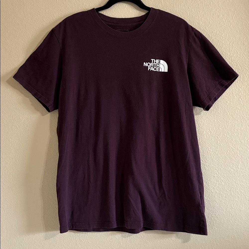 The North Face Men's Dark Maroon Crew neck Tee Large Cotton Never Stop Exploring